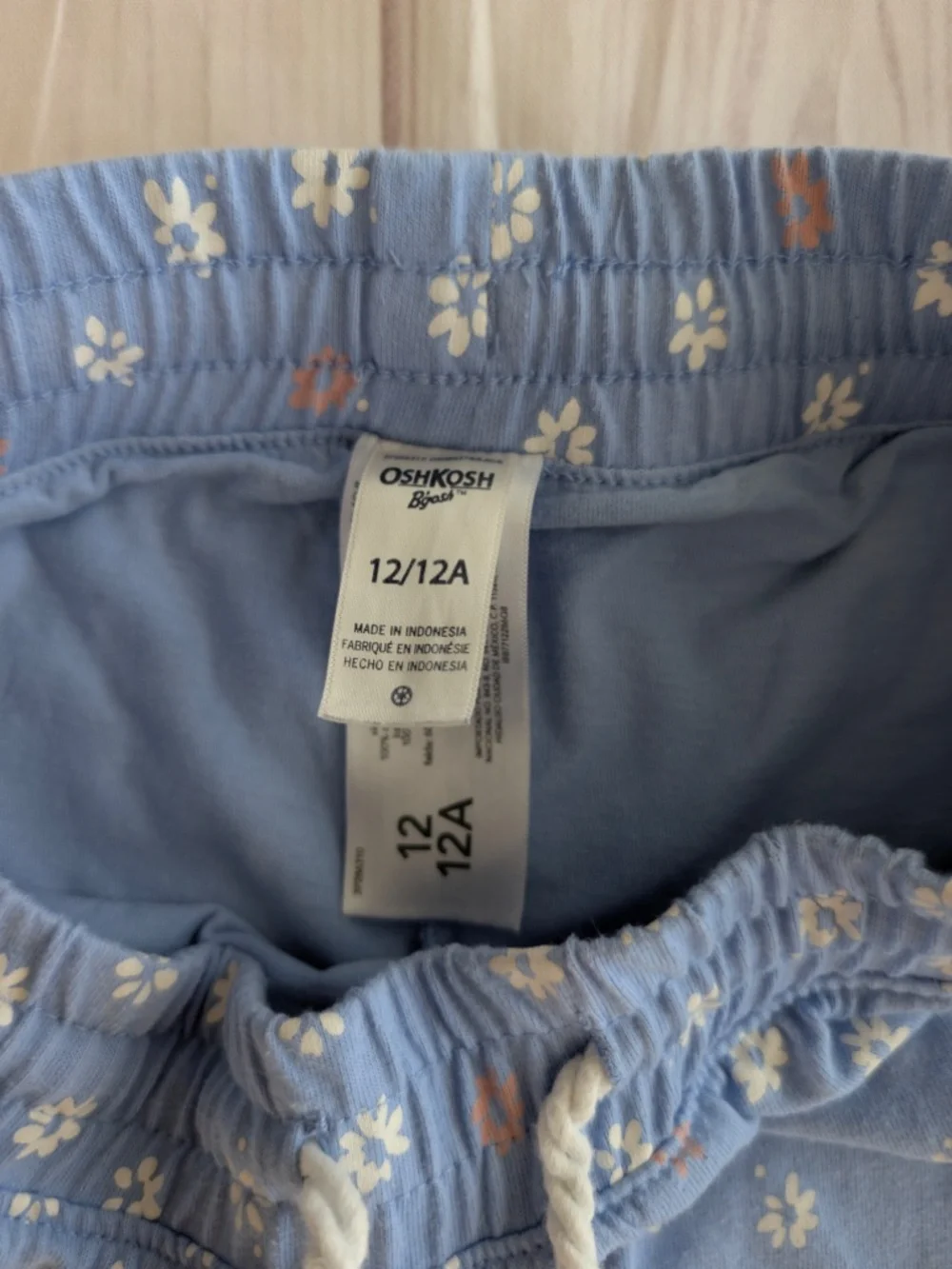 OshKosh B'gosh Girls Skort Skirt daisy periwinkle Size 12 built in shorts daisy